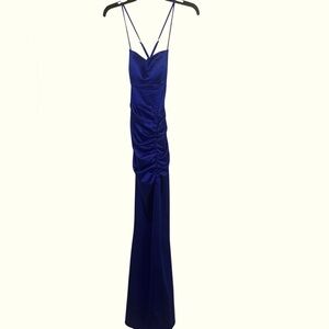 Stunning Windsor Blue Formal Dress with Criss Cross Back Womens Xsmall